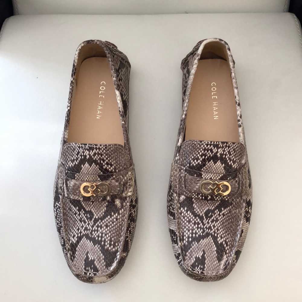 Cole Haan Snakeskin Print Driving Loafers 👞